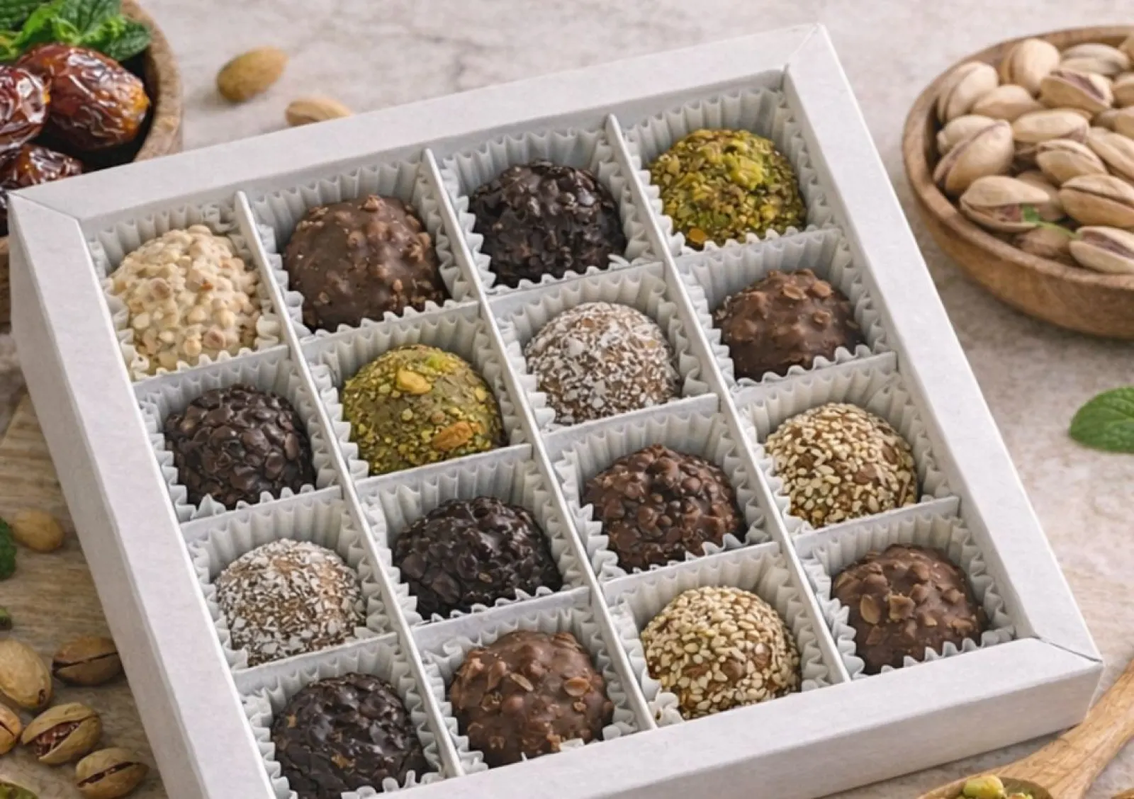 Manufacturing & Packing of Premium Date Truffles — Toll Manufacturing, All Materials Supplied by Cli